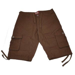 Matchstick Men's Cargo Shorts Coffee Brown Size Men's XL (34)